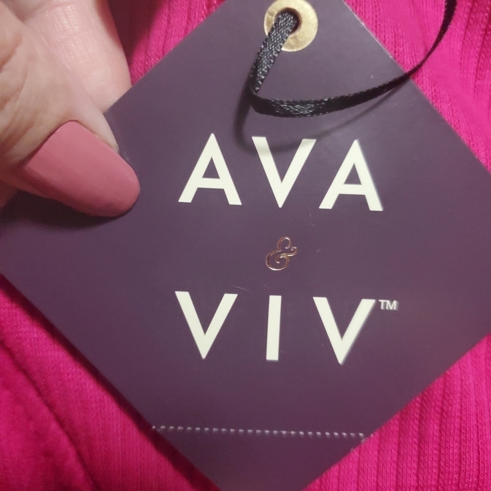 Ava & Viv Flutter Short Sleeve Ribbed Top - Picture 11 of 11